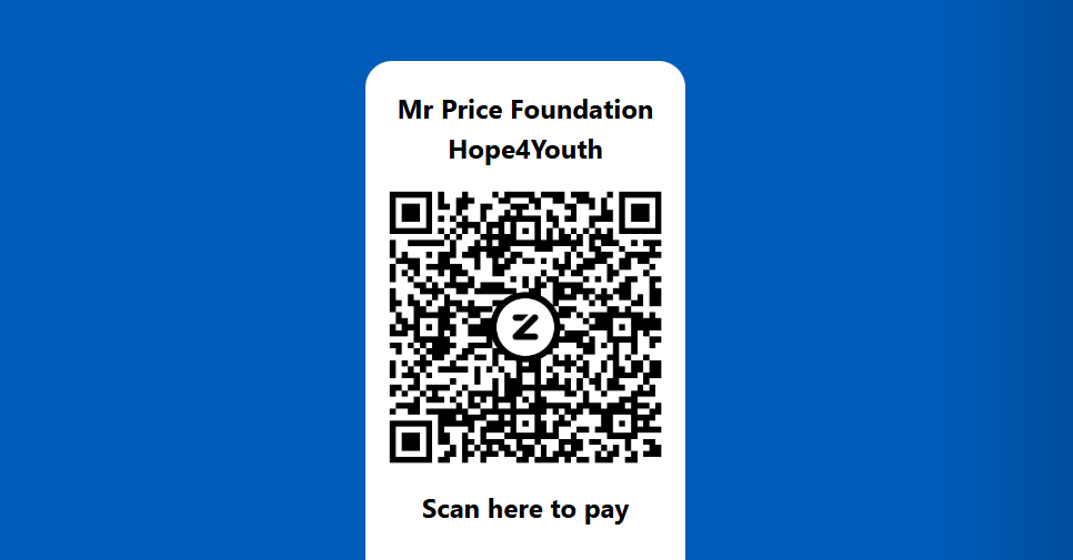 Scan to donate to the Mr Price Foundation